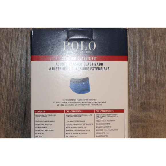 NIB Polo Ralph Lauren Big & Tall Classic Stretch Briefs Underwear 3  PK WHITE - Picture 3 of 3